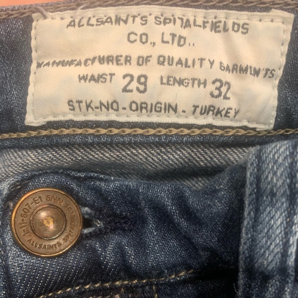 Allsaints Spitalfield Skinny Jeans 29 - Picture 4 of 5